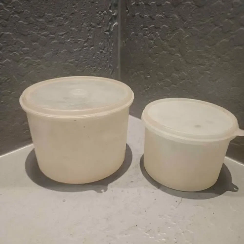 Vintage Tupperware Round Storage Containers Set of 2